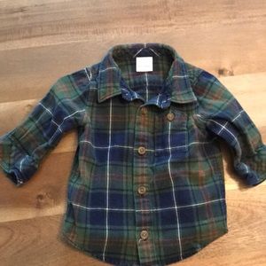 Hanna Andersson plaid flannel shirt boys 75